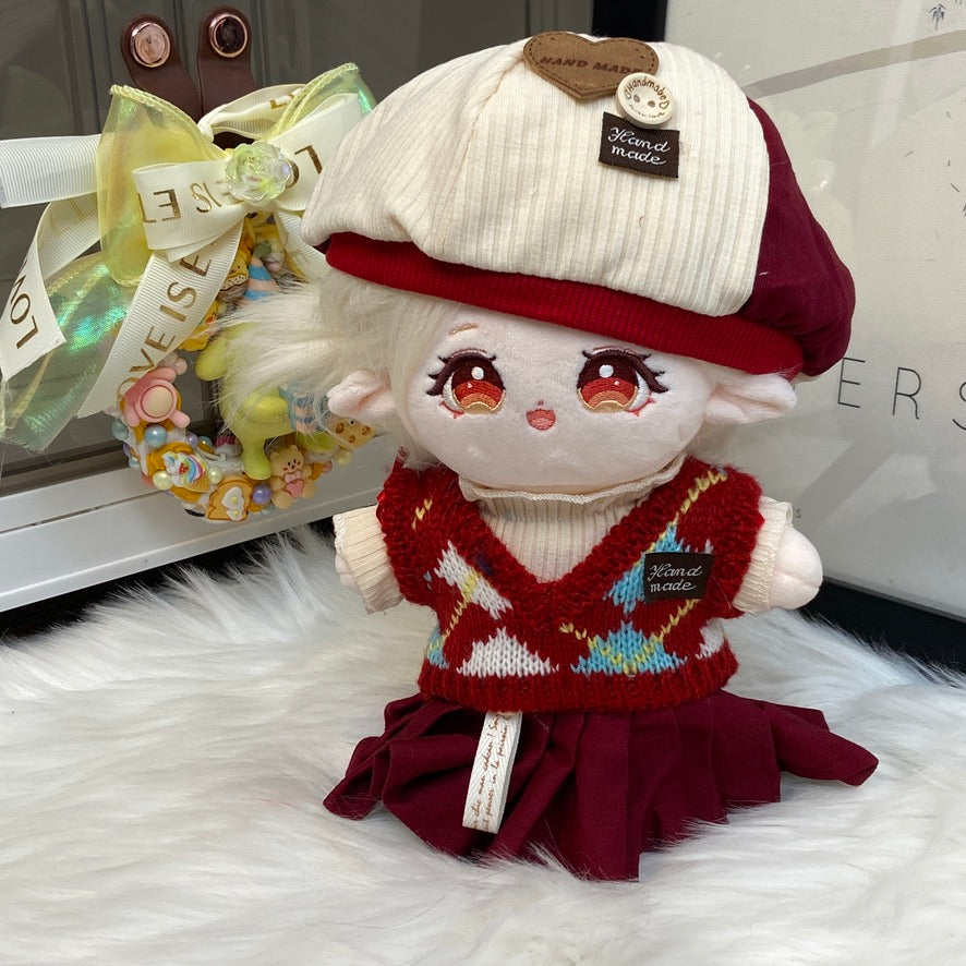 20cm Genshin Impact Klee Plush Cute Doll with Changeable Outfit