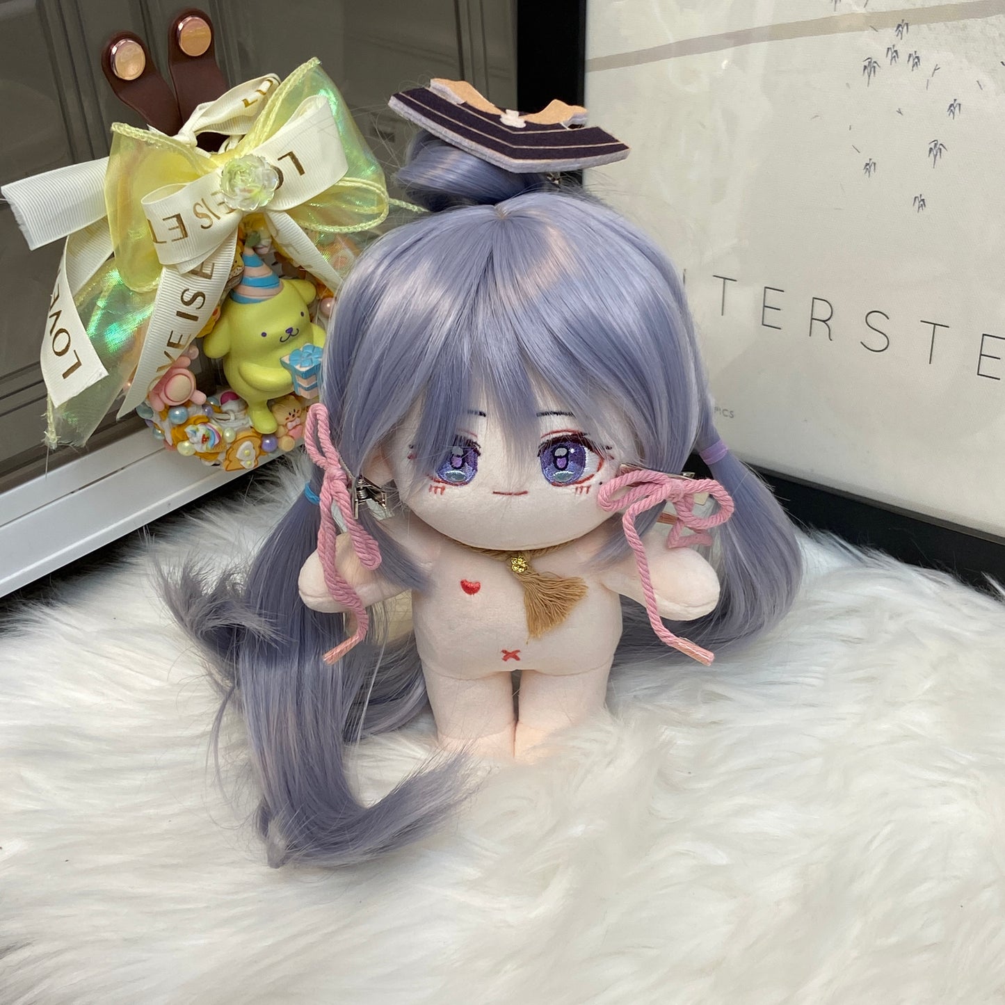 20cm Genshin Impact Ayaka Plush Cute Doll with Changeable Outfit