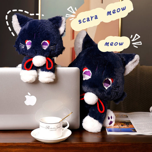 Genshin Style 45cm Genshin Scara Meow Plush Cute Puppet