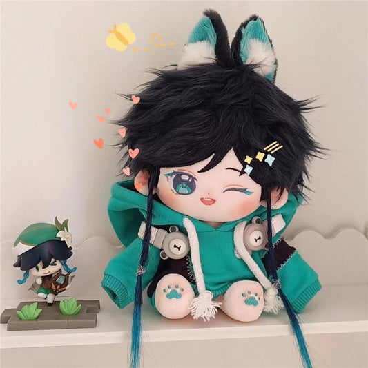 20cm Genshin Impact Venti Plush Cute Doll with Changeable Outfit